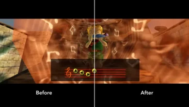 صورة تقارن بين نسختي ليجيند اوف زيلدا