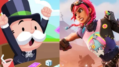 شخصية مونوبولي و شخصية من فورتنايت جنباً الى جنب